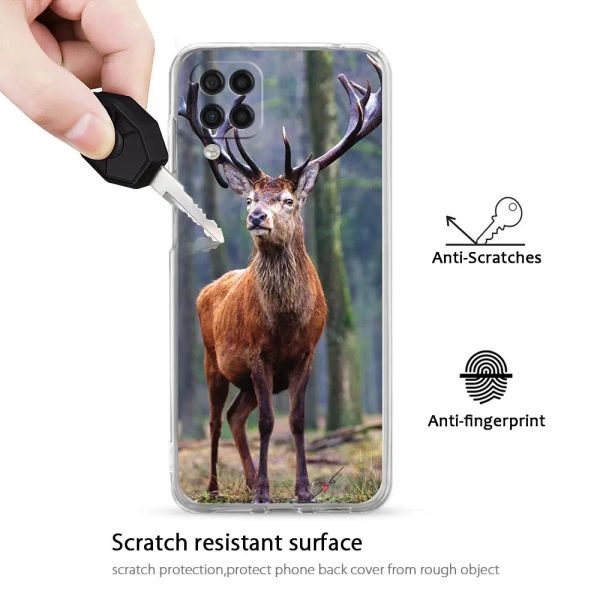 Hirschjagd Camo -Telefonkoffer für Samsung Galaxy A51 A71 A21S A12 A11 A31 A41 A01 A03S A22 A13 A33 A73 A53 A52 A32 5G A23 Abdeckung