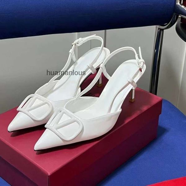 Обувь Vvalen Sandals Стадры High Women Thin Thin Designer Version French Heel каблуки одиночные женщины Новый стиль V-family Pointed Flest Q6IZ