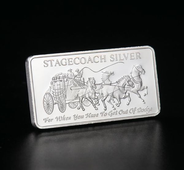 5pcs non magnetic One Oz Real Silver Packated на северо -западном прутике.
