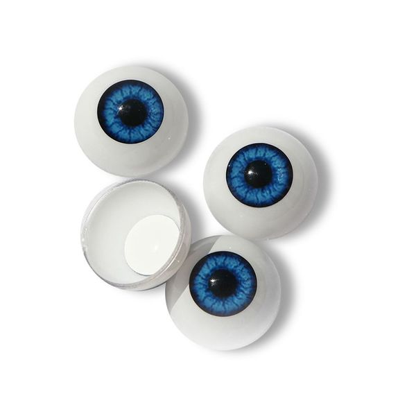 1 par de 20 mm de bonecas realistas olhos meio redondo de costas ocasos falsos oculares diy halloween hallowen horror máscara boneca urso animais