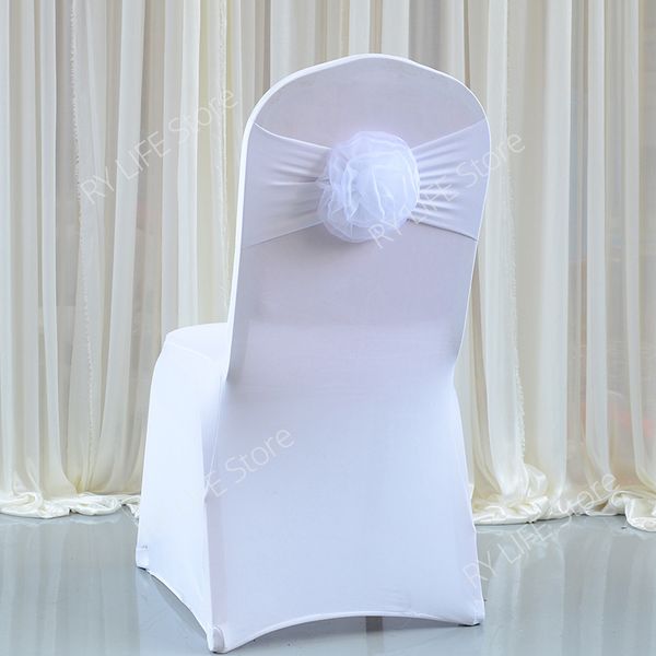 10 pezzi/50 pezzi elastici cravatta elastica sedia a filo fiore a filo teatro sedia da sposa cover cover band bandiera tesura per banchetti da banchetto