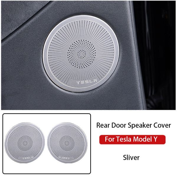 Auto-Audio-Lautsprecherabdeckung für Tesla Model Y 20-23 Innenverkleidungs-Aufkleber-Türlautsprecher-Abdeckung unter Sitzverlagerungsablagerungsverkleidung