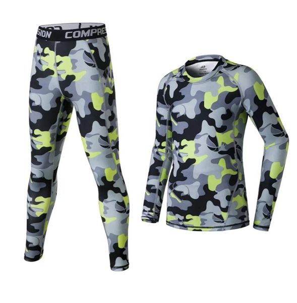 2018 Kinder Männer Kompression Laufhosen Shirts Sets Sport Survetement Football Soccer Training Strumpfhosen Basketball Leggings Suits1010342