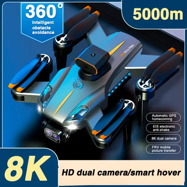 Drones P11 Pro Drone Profesyonel Hava Fotoğrafçılığı 8K 5G GPS HD Çift Kamera Akıllı Engel Kaçınma Quadcopter Drone 2023 Yeni