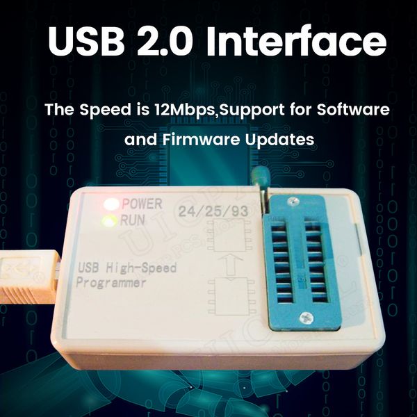 EZP2019 Programador USB de alta velocidade SPI USB 2.0 para 24 25 93 EEPROM 25 Flash BIOS Chip com kit de queimador de clipe de soquete SOP