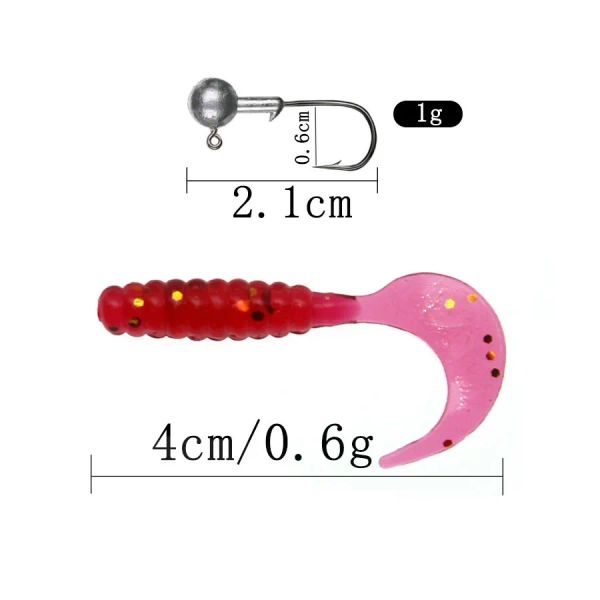 Jyj 100pcs 4cm Grub приманка черви для линейки рыбацкая приманка мягкая приманка для Pesca Wobbler Isca Perch Bass Sunny Fish Fish