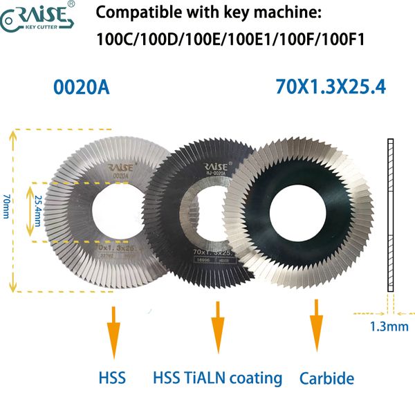 Anahtar Makine Freze Kesici 0020A 0020AC.C 70x1.3x25.4 Wenxing 100C 100D 100E 100F Çilingir Araçları