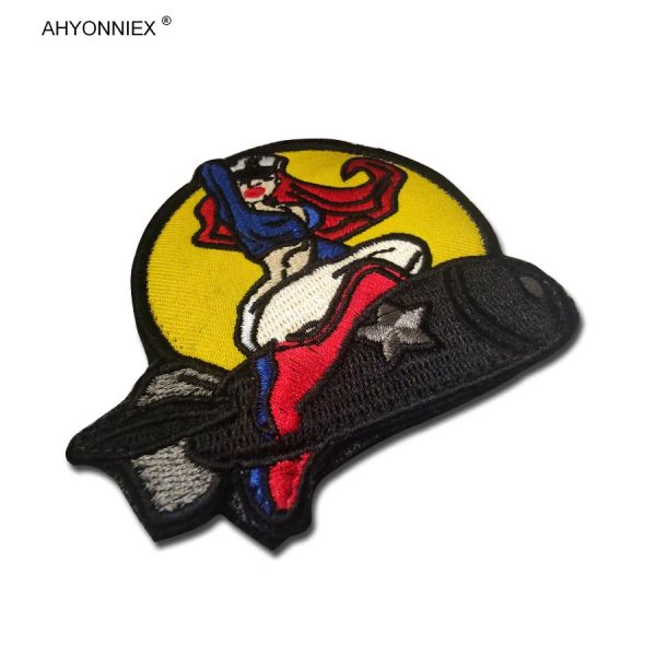 Ahyonniex 1pc American Bombing American Bombing Sexy Girl Magic Sticker Outdoor Military Tactical Band Kook Ring Fabric Patch