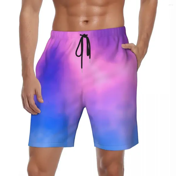 Мужские шорты окрашенные топлива для моды летняя 3D -печать спортивные серфинги короткие брюки самцы быстро сушили