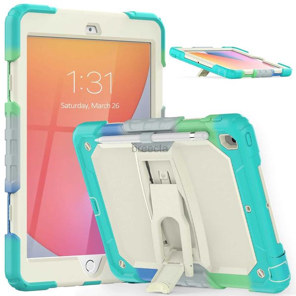 Tablet -PC -Koffer Taschen mit schwerem Silikonfall für iPad 10. Generation Kids Deckung für iPad Pro 11 Air 5 4 10.9 7/8/9 10.2 9.7 5/6 Mini 6 5 240411