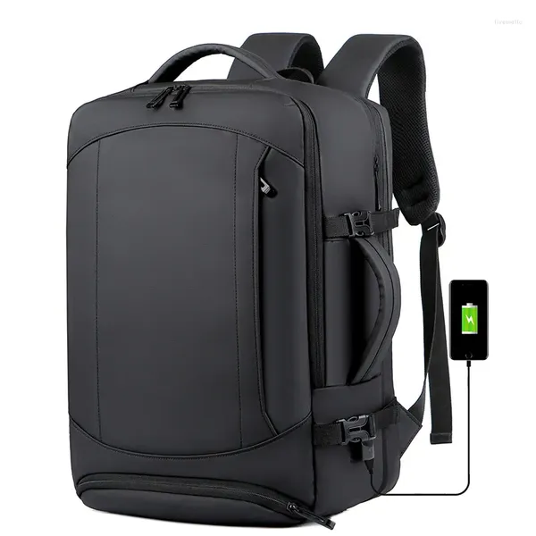 Mochila Laptop de 17 polegadas de grande capacidade Expansão de viagens de negócios Oxford UNISSISEX Notebook Bags de computador