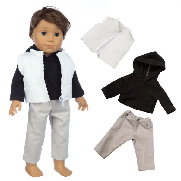 2023 neues Puppen -Outfit für 45 cm American Girl Puppe 18 Zoll Amerikaner Boy Puppenkleidung und Accessoires