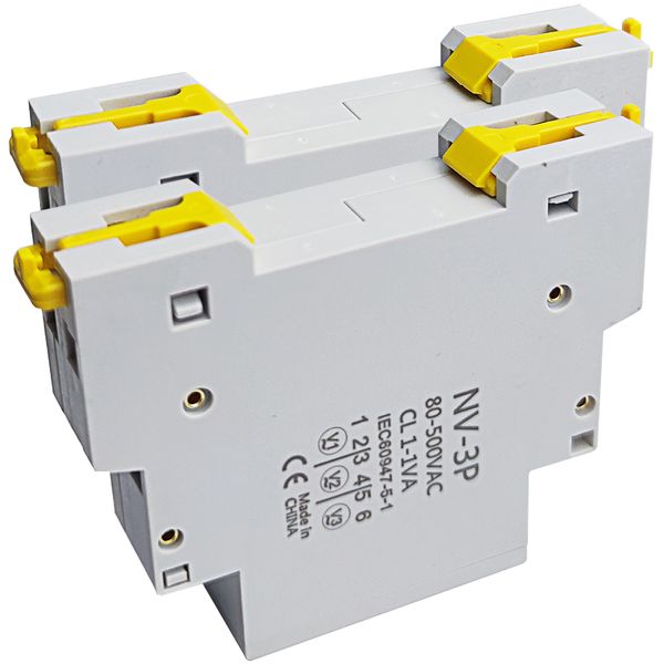Misuratore di tensione di binario DIN AC 80-500V Voltmetro modulare a tre fasi Voltmetro Trive Rilevatore di visualizzazione digitale NV-3P Digital Display Display Digital NV-3P
