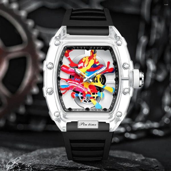 Principal de pulso Tonune Hallow Punk Graffiti Dial Dial Dial Dial