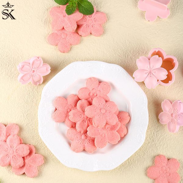 Biene Kirschblüte Schimmelpolymer Ton Blütenblatt Druck Schneiddrucken Keramik Keramik verlassen Fondant Cookie Cake Modeling Tool