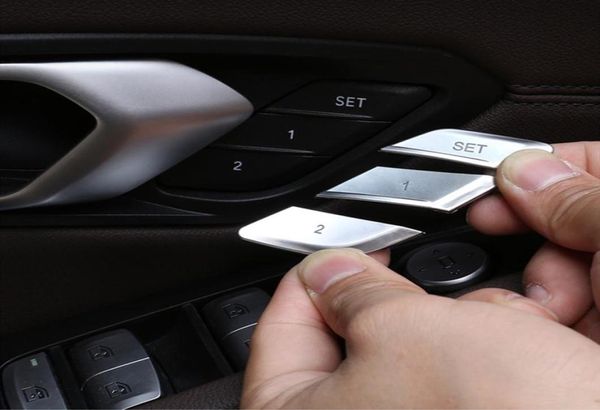 Auto -Styling -Sitzeinstellungsspeicher -Schaltflächen PALLE -Dekorationsabziehbilder für BMW 3 Serie G20 G28 2020 ABS Auto Innenzubehör2118421