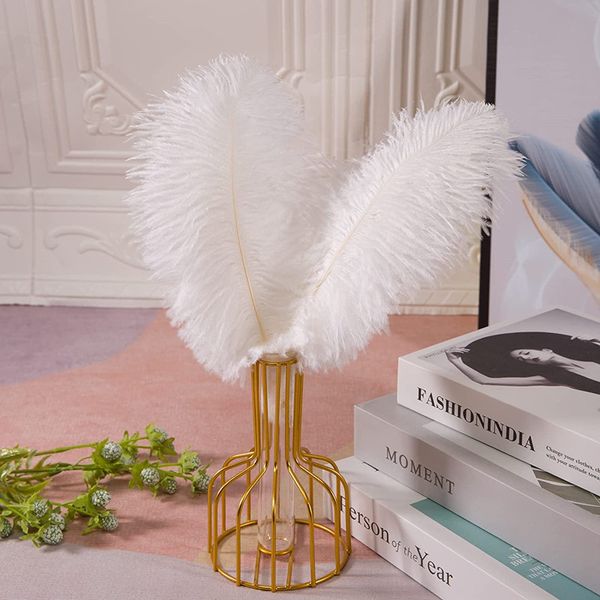 10pcs avestruz penas vaso decorativo pluma mesa de casamento peças centrais acessórios de carnaval Diy Leisure Craft Supplies