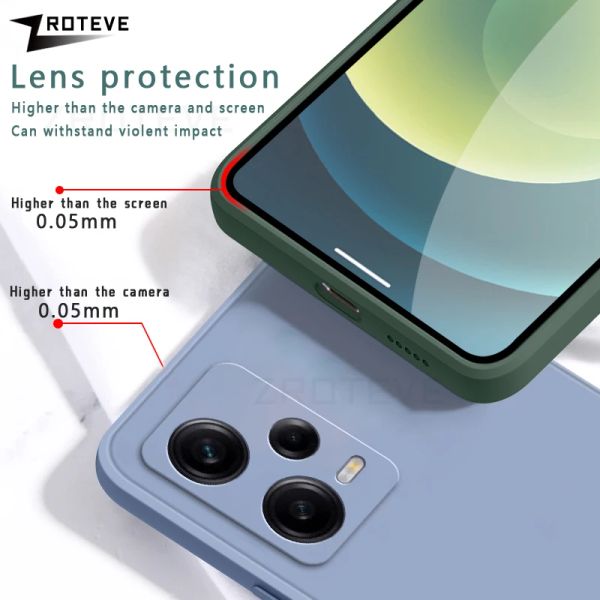 Für Redmi Note12 Pro Case Zroteve Quadratische Flüssigkeit Silikon Weichabdeckung für Xiaomi Xiomi Redmi Note 12 s 12s 11s 11 Pro Plus Fälle
