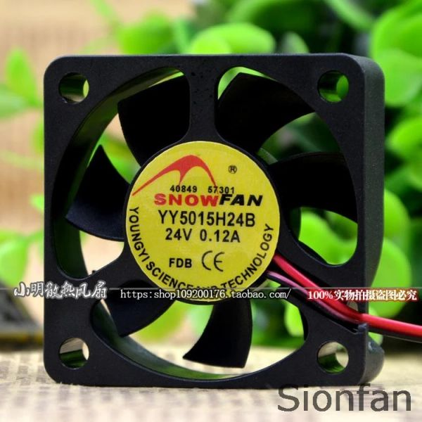 Snowfan YY5015H24B 5015 Soğutma Fanı 5cm 24V Çift Top Inverter Fan Testi Çalışma