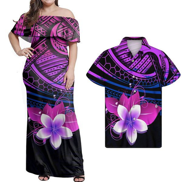 Hycool sexy trägerloser Körperkleid für Frauen Party elegante Outfits Hawaii Blumen Sommerclub Kleider Polynesian Off Schulter 240410