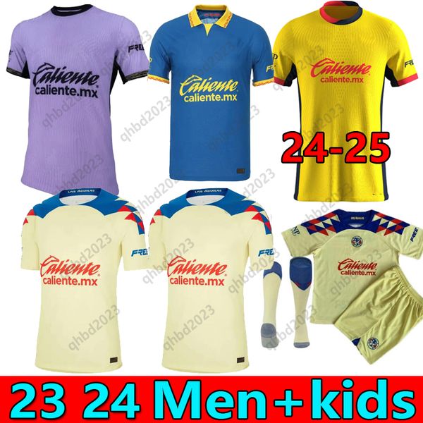 23 24 25 Club America Maglie da calcio Liga MX Henry J.Quinones D.Valdes 3rd A.Zendejas Fidalgo 2023 2024 a casa Terzo Maillot Fan Slim Football Shirts Tops