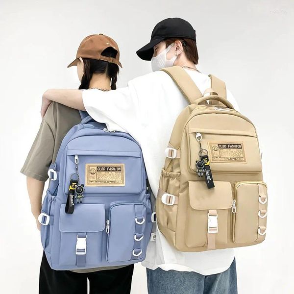 Backpack Notebook Fashion Tooling Männliche und Studentinnen im College -Stil im College -Stil Einfacher Teenager -Schüler