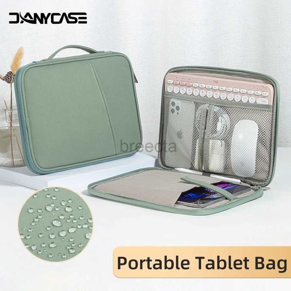 Tablet PC Casos Bolsa Bolsa Caixa de bolsa para iPad Samsung Lenovo 11-13in Saco de manga Capa Moda à prova de choque bolsa de proteção Multi Pockets 240411