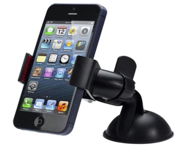 Top New Balck White Universal Car Holder Car The Windshield Holder Phone для iPhone 5S 6S SE 7 MP3 GPS для Samsung9319938