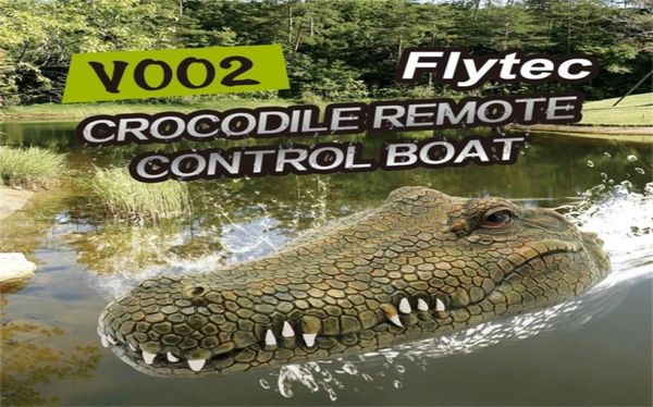 Flytec v002 моделирование крокодила головки RC Boat 24G Дистанционное управление электрические игрушки 15 км ч. Скорость крокодила.