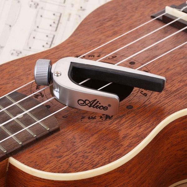 Guitar Capos Elektrische Akustik-Bass-Geige Ukulele Traste Einhand-Melodie-Klemme Trigger 3 Farben Metall