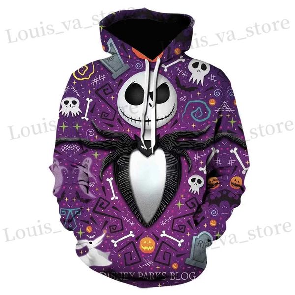 Herren Hoodies Sweatshirts Herbst New Hallown Hoodies Albtraum vor Weihnachten 3D Print Hoodie Männer Frauen Mode übergroße Sweatshirts Kinder Tracksuiten T240411