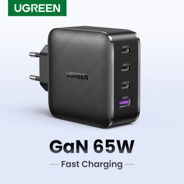 TRIMMERS UGREEN PD65W Caricatore GAN per tablet Quick 3.0 4.0 Caricatore SCP per HUAWEI USB C CARICA