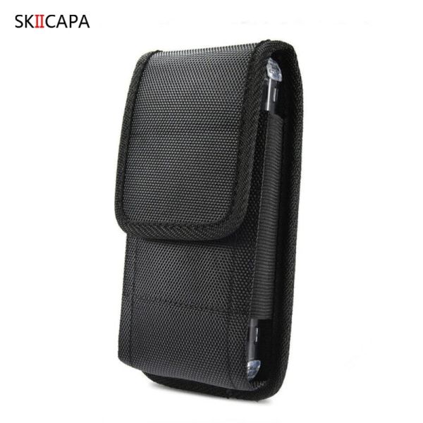 Oxford -Stoff Leder -Telefonbeutel für Samsung S23 Ultra S24 Plus -Gürtel -Clip -Holster -Tailentaschenabdeckung für Galaxy S22 S24 S21 Plus