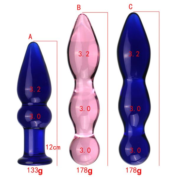 Brinquedos de sexo de plug de bujão de vidro novo para homens jogos de sexo de dilatador anal para casais