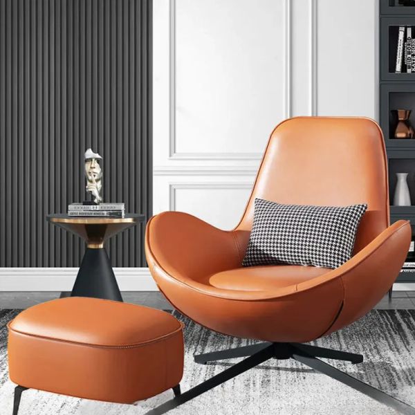 Sedia a design nordico ufficio cuscini per gamba in metallo in pelle eventi rilassanti di poltrona da poltrona silla nordica mobili per la casa