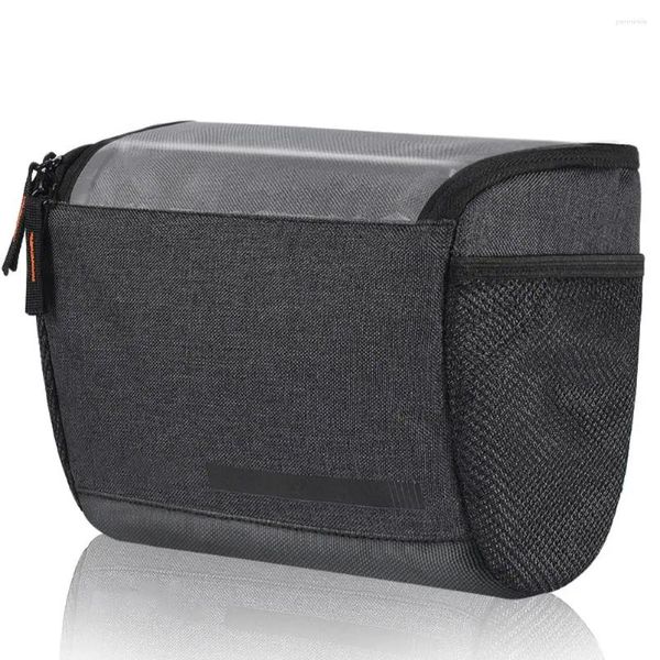 Stume da stoccaggio Baglie per bici Borsa da manubrio 4.5L Bicchiera Front Pack Isolamento termico e telefono freddo con accessori touchscreen