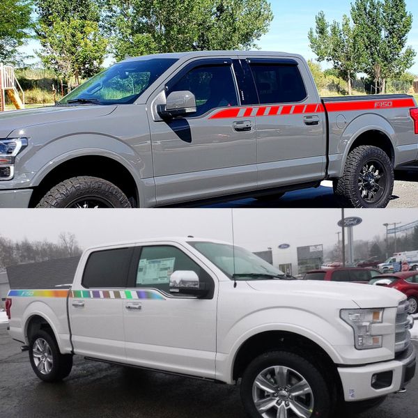 Pickup Door Side decorazioni per arredamento per Ford F150 F 150 Raptor XTL Truck Line Strisce Grafiche DecalComanie Cover Accessori Auto Auto