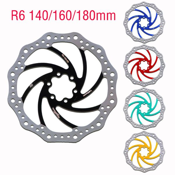 R6 Colore MTB Disco freno 140 160 180 mm Mountain Bike Copitrice meccanica idraulica rotore per biciclette VTT BMX Road Ultra Light