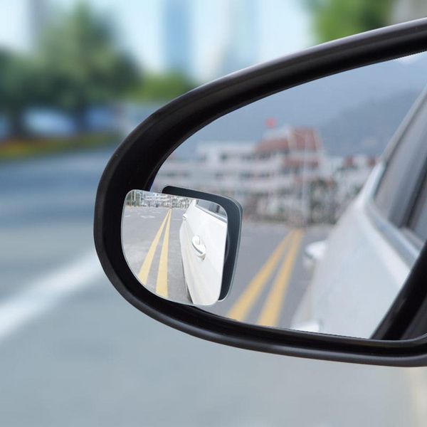 2PCS -Sektor Formauto Blindflecken Spiegel automatischer Parkenblindbereich Hilfsspiegel 360 Weitwinkel Verstellbarer Rückspiegel