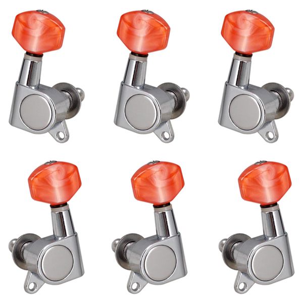 6x String String Tuning Pegs Machine 3right e 3left Facile da installare con tasti di accordatura a manopole per montaggio per chitarra classica