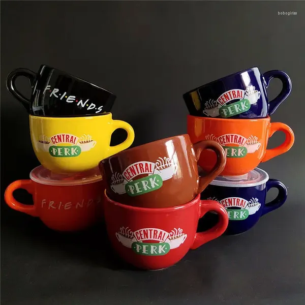 Mugs Friends TV Show Central Perk Coffee Tazza di caffè Big Tagine 650 ml Colorful Gift Box Christmas