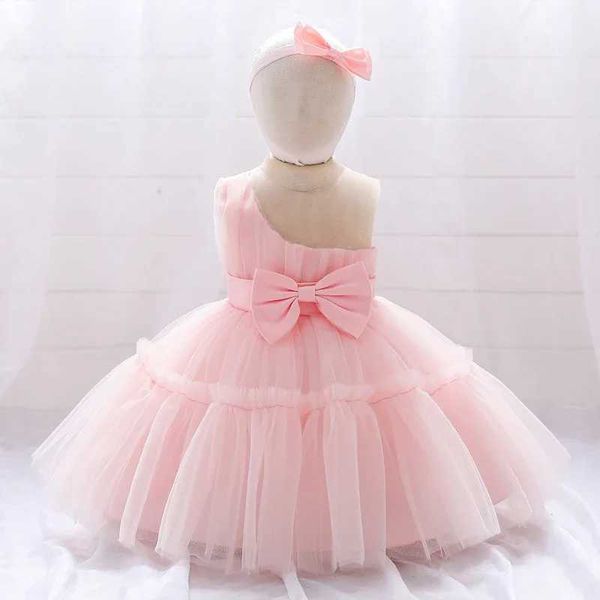 Mädchenkleider Neugeborene Mädchen Party Kleid 12m Kleinkind Mädchen 1. Geburtstag Taufe Pink Prinzessin Kleid Taufe Tutu Säuglingskleid Dess