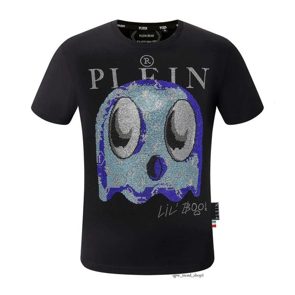 Plein urso camiseta masculina designer tshirts roupas de marca shinestone pp crânio masculino de camiseta redonda ss pedras clássicas hip hop streetwear