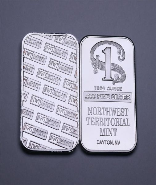 1 oncia Troy 999 BURION SILVER FINE SILVER BAR NORD -OVER TEERITORIAL MINT SILVER CAR SILVERPLATO BRASCHI NES