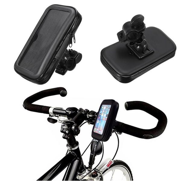 5 inç su geçirmez bisiklet telefon torbası tutucu kasa bisiklet motosiklet kolu cep telefonu montaj çantası gps mobil stant braket kapağı