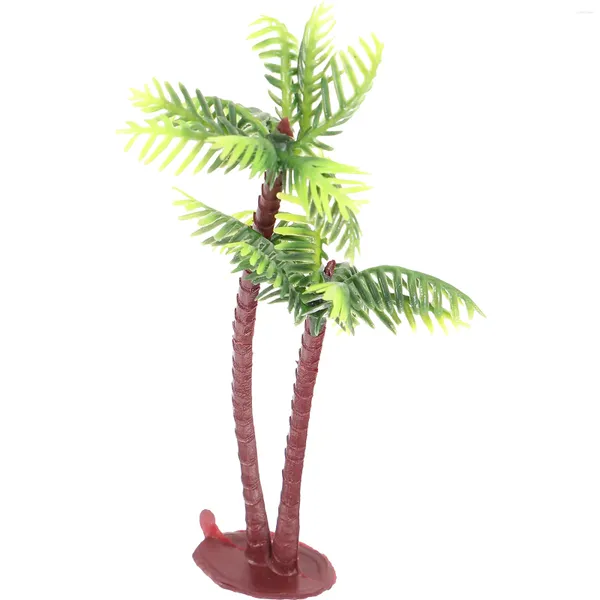 Flores decorativas Recipientes de plástico Mini Coco Coco BONSAI Decoração Jungle 1 Paisagem