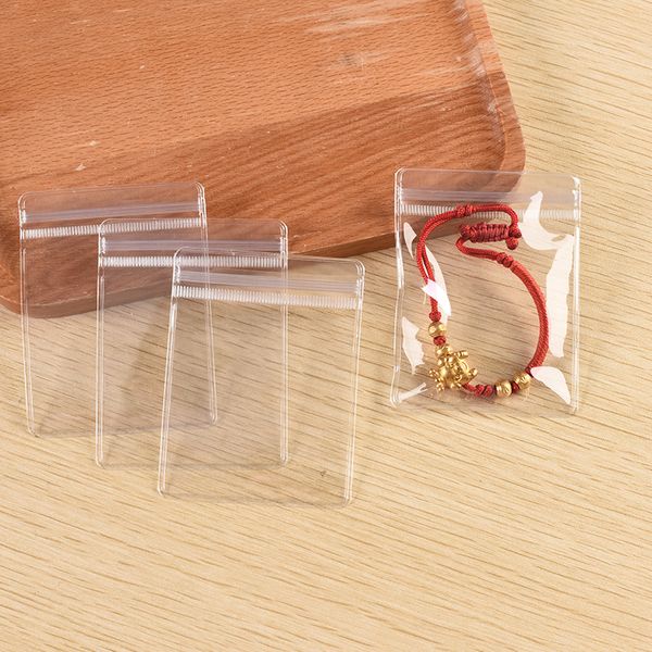 TETP 50pcs Mini jóias transparentes Pingente de vedação de vedação de vedação Bolsas de ziplock de ziplock de pvc