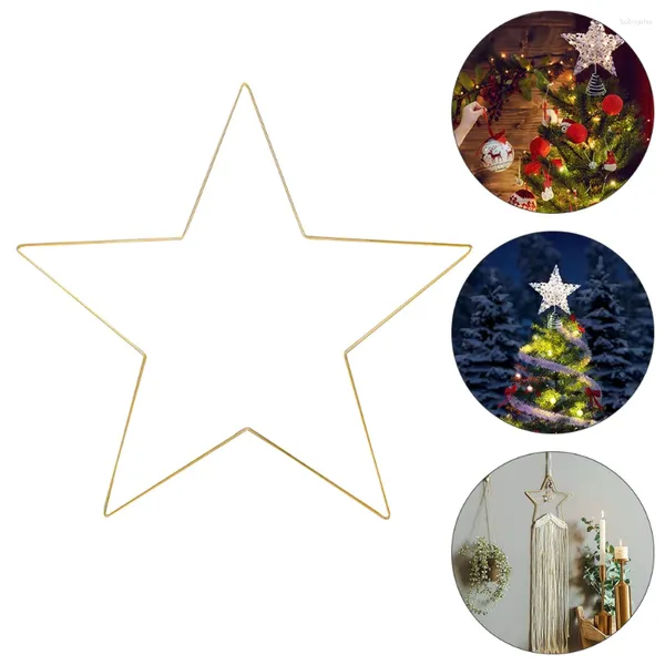 Fiori decorativi White Star Forme Forma in metallo telaio di metagramma a forma di macrame che produce anelli per l'anno delle vacanze del Ringraziamento di Natale