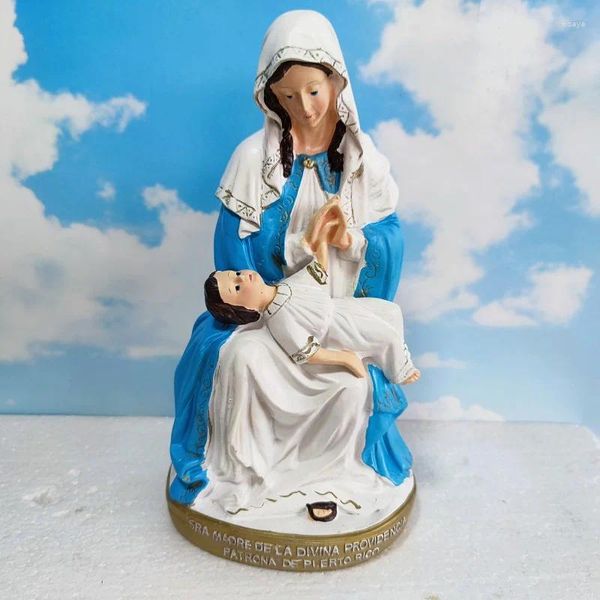 Estatuetas decorativas que vendem figuras religiosas ocidentais Igreja Ornamentos Virgem Maria Baby Jesus Decoração de Resina Casa