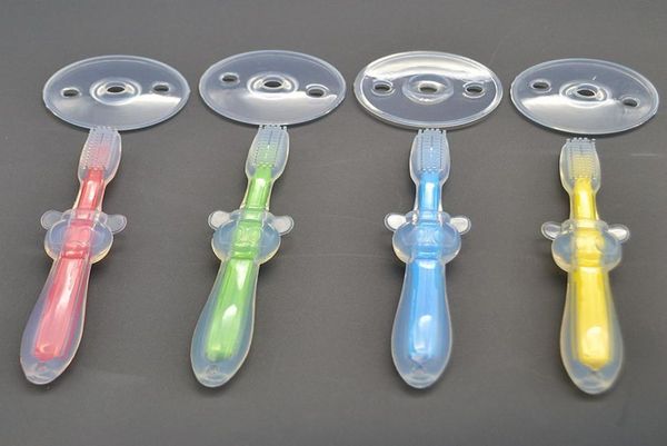 Bebek erkek kızlar yumuşak çiğnenebilir bükülebilir teether gıda sınıfı silikon yumuşak eğitim diş fırçası fırçası bebekler için1448486